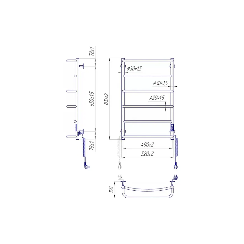 Отопляема сушилня за кърпи Mario (2.3.0315.10.P)