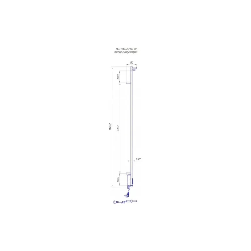 سكة مناشف ساخنة Mario (2.21.1102.15.P)