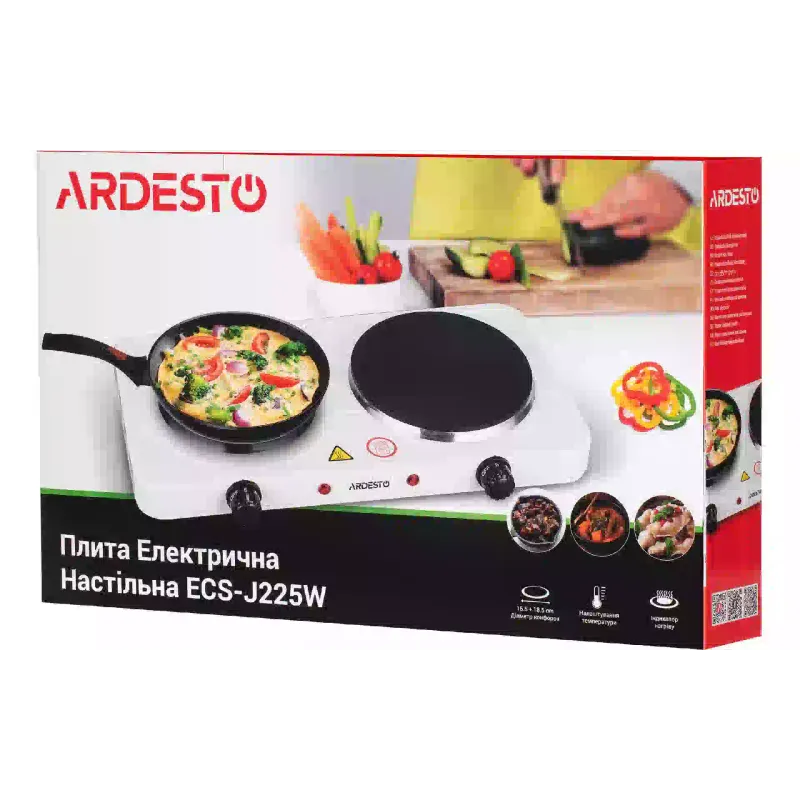 Electric stove Ardesto (ECS-J225W), White