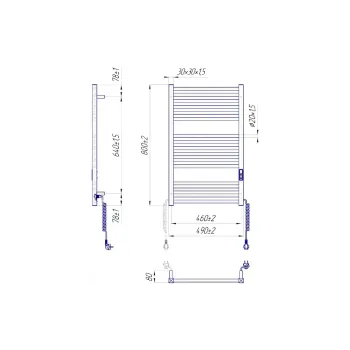 Fűtött törölközőtartó Mario (2.2.1802.03.P)