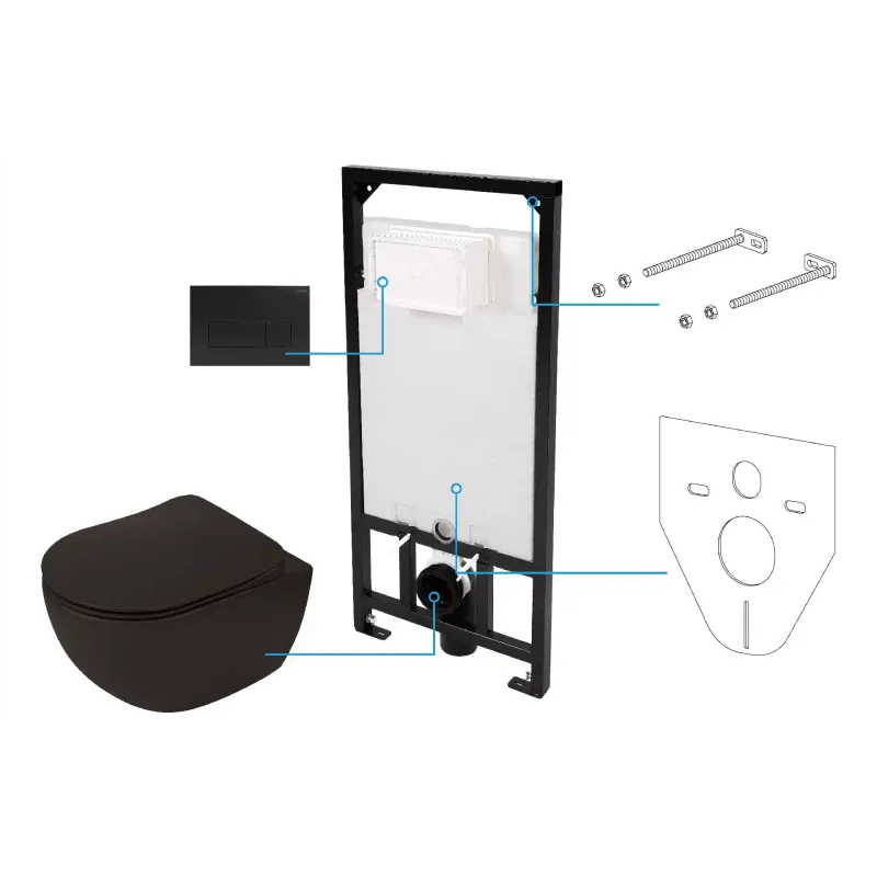 Sistema de instalação Deante, Black (CDENNZPW)