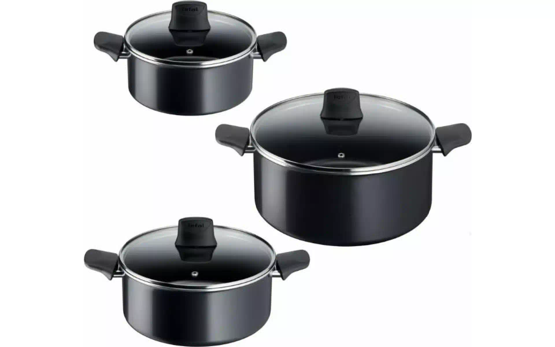 Набір посуду Tefal Generous Cook (C2789053), алюміній/бакеліт, 6 шт, Black Набір посуду Tefal Generous Cook (C2789053), алюміній/бакеліт, 6 шт, Black