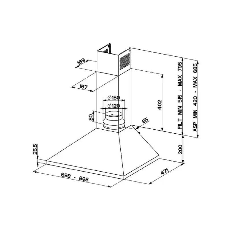 Dunstabzugshaube Faber, White (320.0557.542)