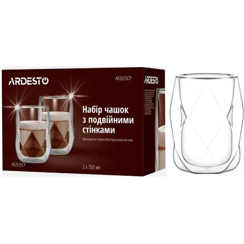 Cup Ardesto (AR2635CP), 350 ml, Transparent