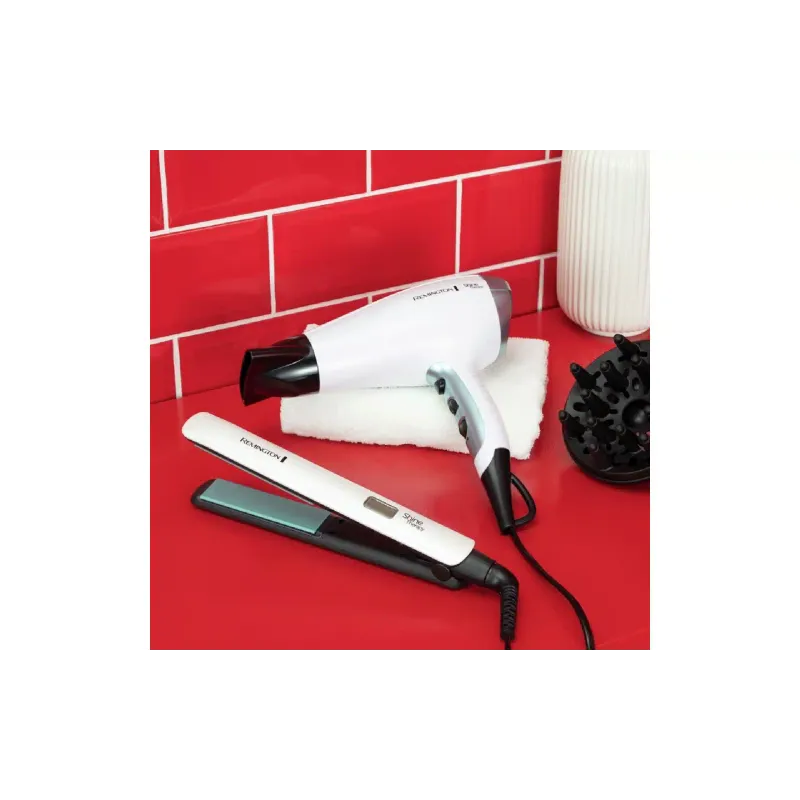 Фен + випрямляч для волосся Remington (S8500GP), White/Light Blue