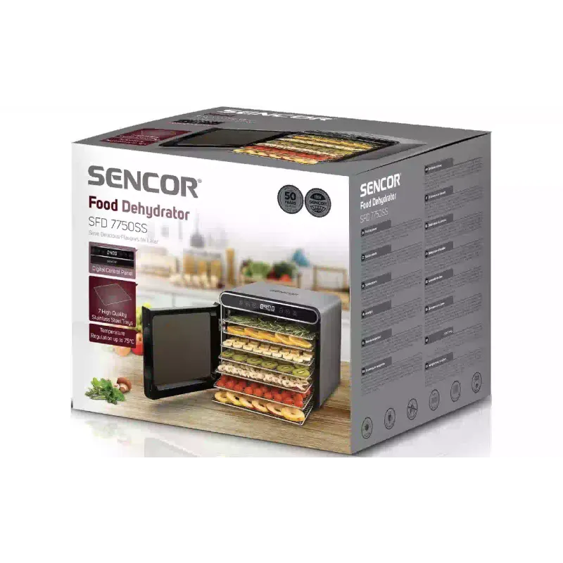 Dryer for vegetables and fruits Sencor (SFD7750SS), Black