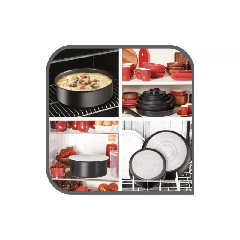 Комплект кухненски прибори Tefal Ingenio Easy Cook & Clean, Black (L1549013)