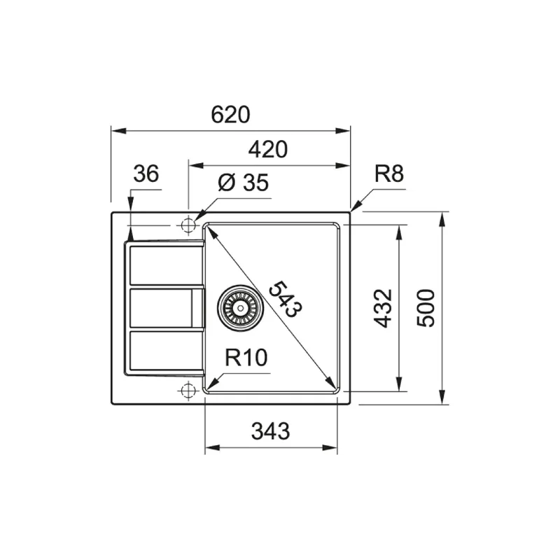 حوض المطبخ Franke, Gray (143.0627.383)