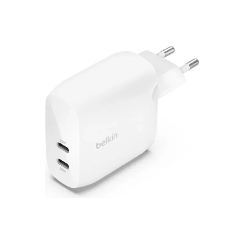 شاحن Belkin USB-C x2, White (WCB010VFWH)