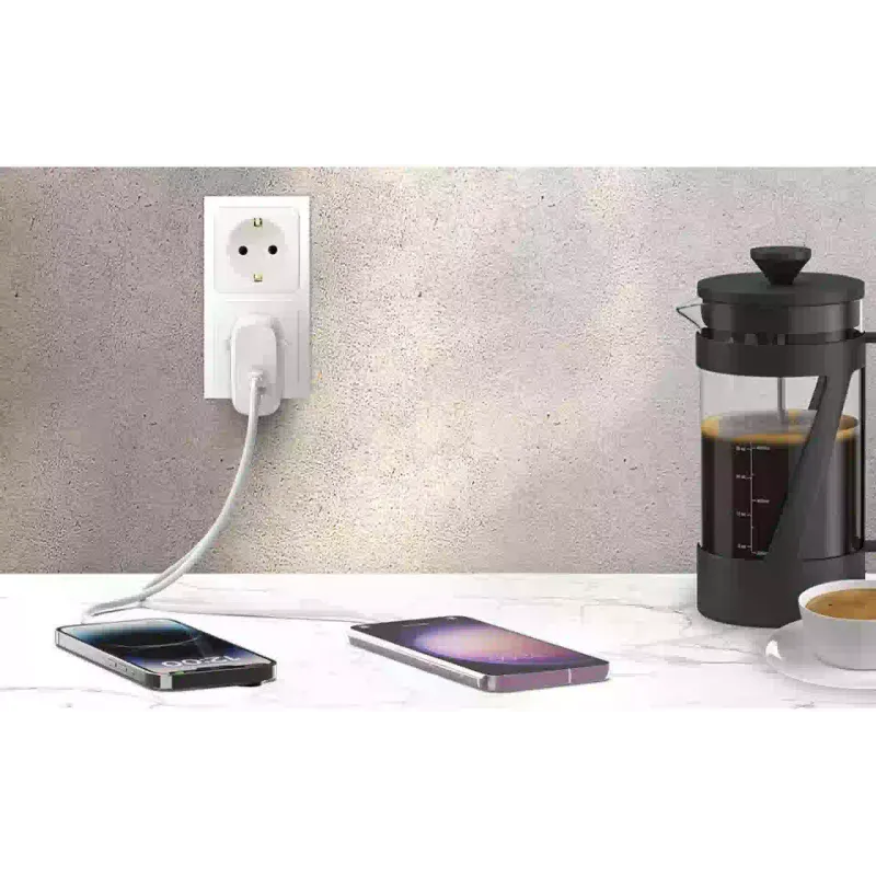 شاحن Belkin USB-C x2, White (WCB010VFWH)
