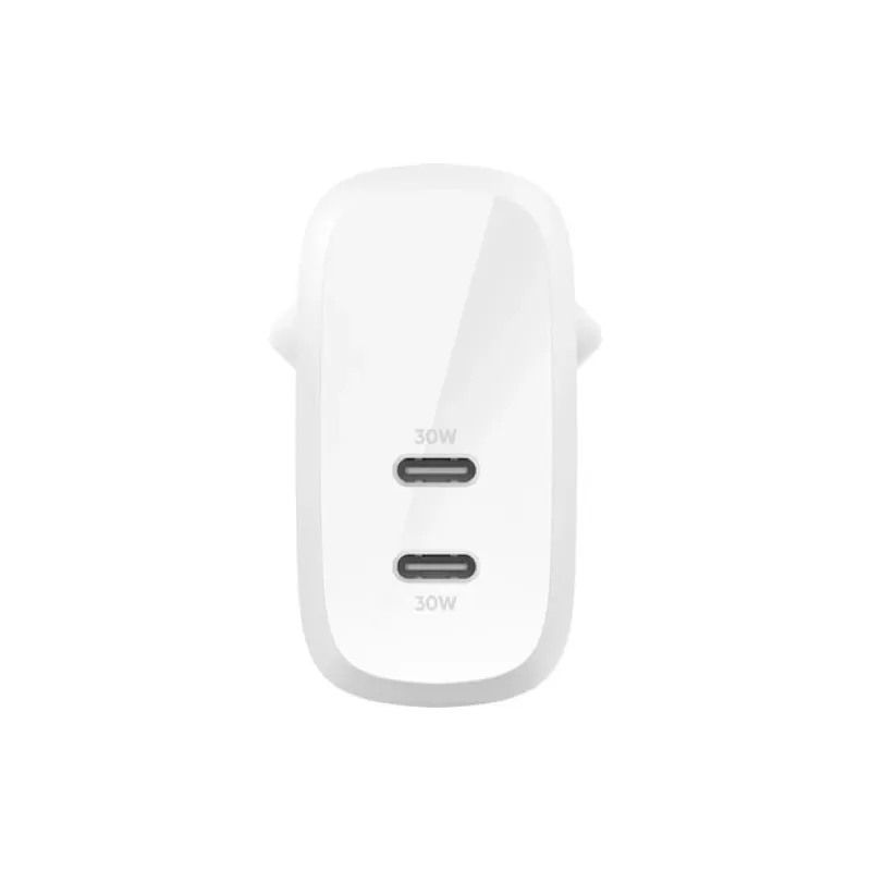 شاحن Belkin USB-C x2, White (WCB010VFWH)