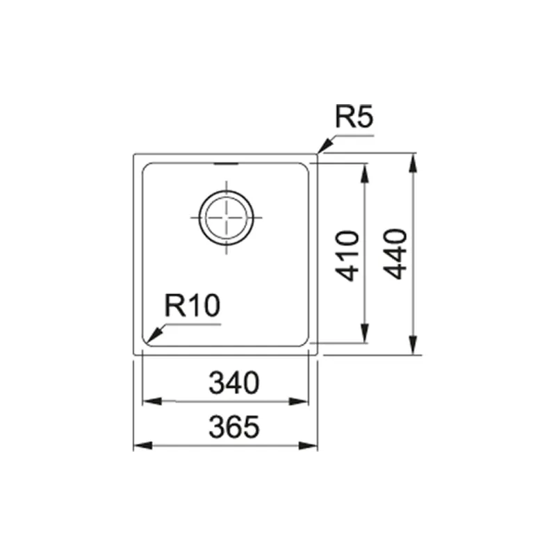 حوض المطبخ Franke, Black (144.0649.548)
