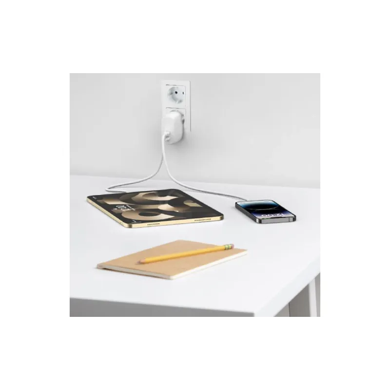 شاحن Belkin USB-C x2, White (WCB010VFWH)