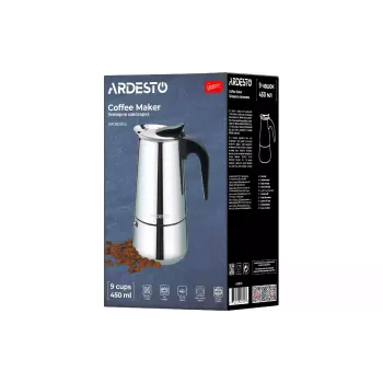 Гейзерна кафемашина Ardesto Gemini Apulia, Stainless steel (AR0809SS)