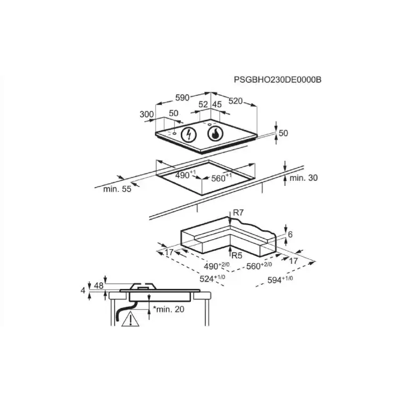 Варильна поверхня Electrolux (KDI641723K), Black