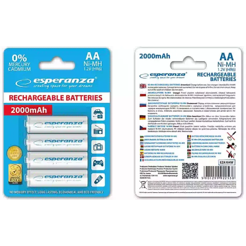 Battery Esperanza, White (EZA104W)