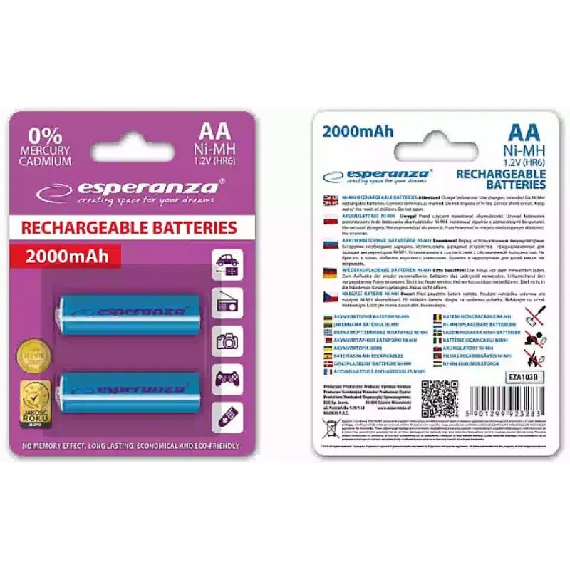 Akkumulátor Esperanza, Light Blue (EZA103B)