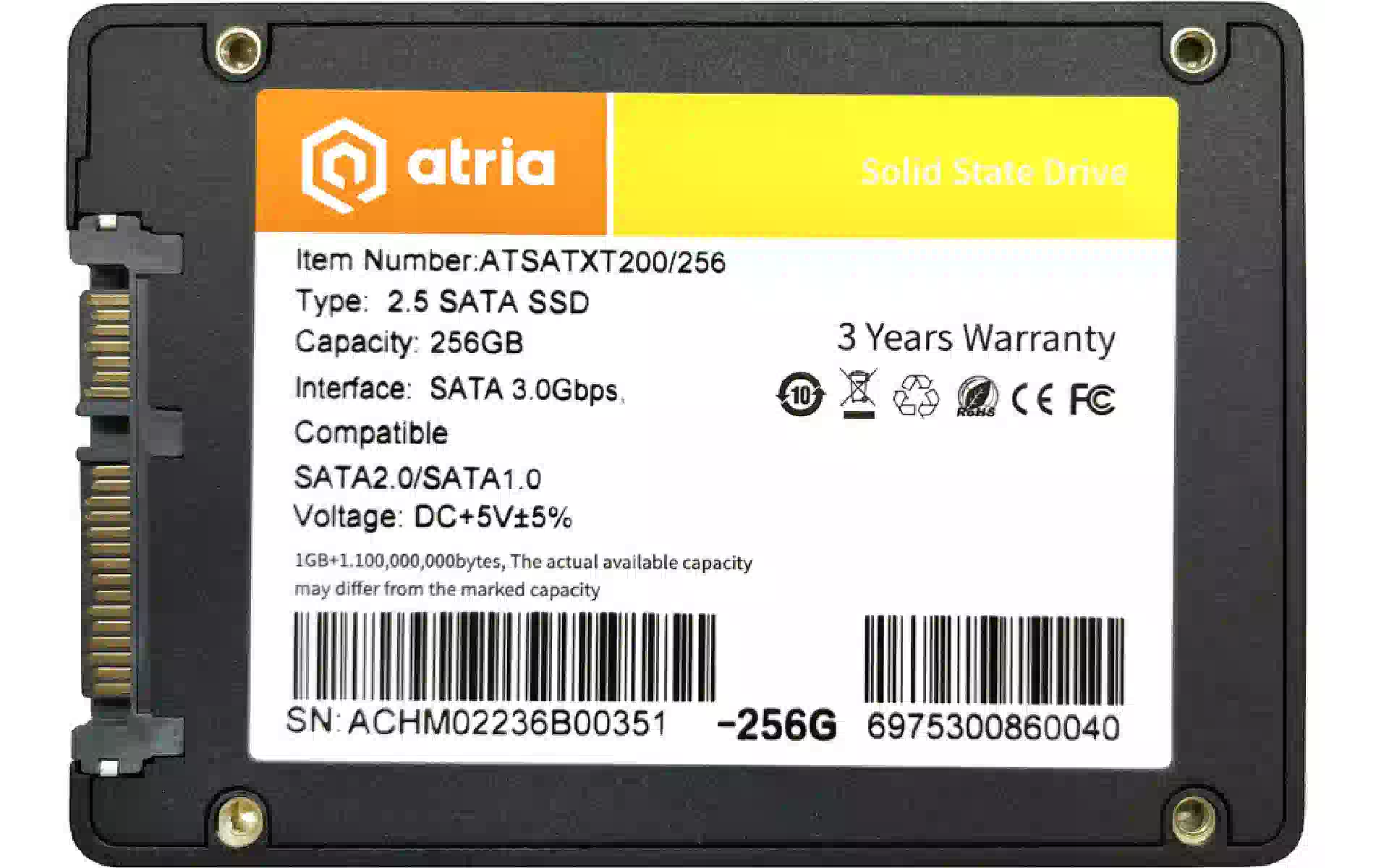 Αποθήκευση SSD Atria (ATSATXT200/256) Αποθήκευση SSD Atria (ATSATXT200/256)