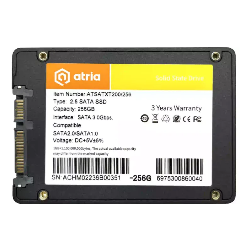 Αποθήκευση SSD Atria (ATSATXT200/256)