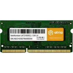 Модуль памяти Atria, DDR3 (UAT31600CL11SK1/4)