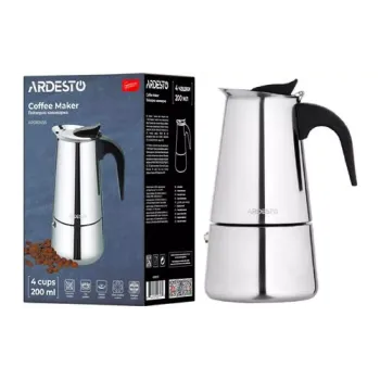 Καφετιέρα Geyser Ardesto Gemini Apulia, Stainless steel (AR0804SS)