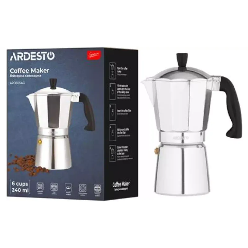 Гейзерна кафемашина Ardesto Gemini Cremona (AR0806AG)