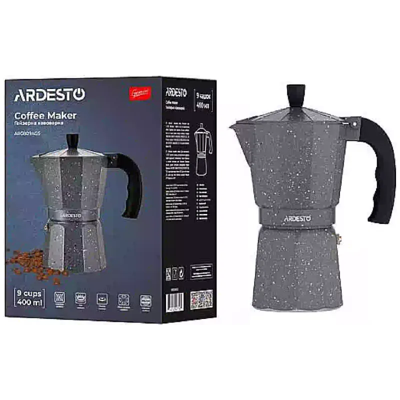 Gejzir aparat za kavo Ardesto Gemini Molise, Gray (AR0809AGS)
