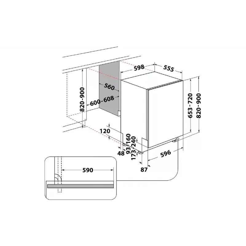 Beépített mosogatógép Whirlpool (W8IHT58T)