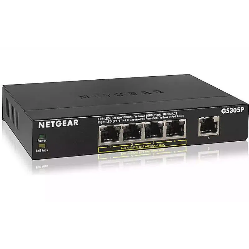 يُحوّل Netgear GS305P (GS305P-200PES)