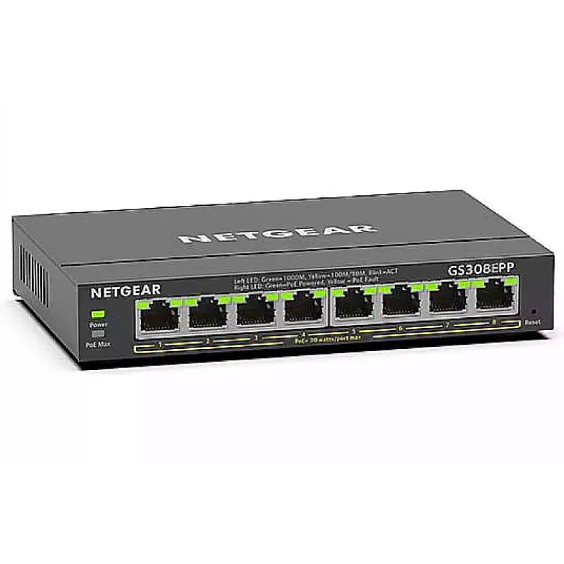 يُحوّل Netgear GS308EPP (GS308EPP-100PES)