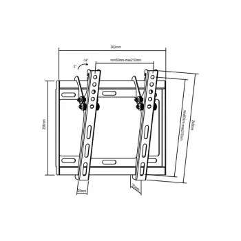 Кріплення для монітора Brateck 23"-42"  (LP34-22T)