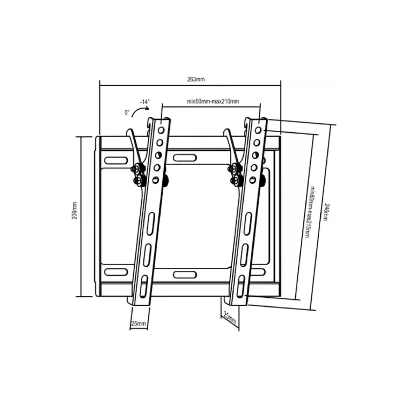 Кріплення для монітора Brateck 23"-42"  (LP34-22T)