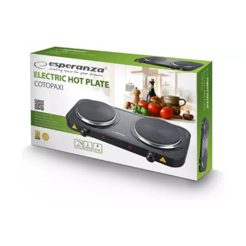 Electric stove Esperanza, Black (EKH010K)