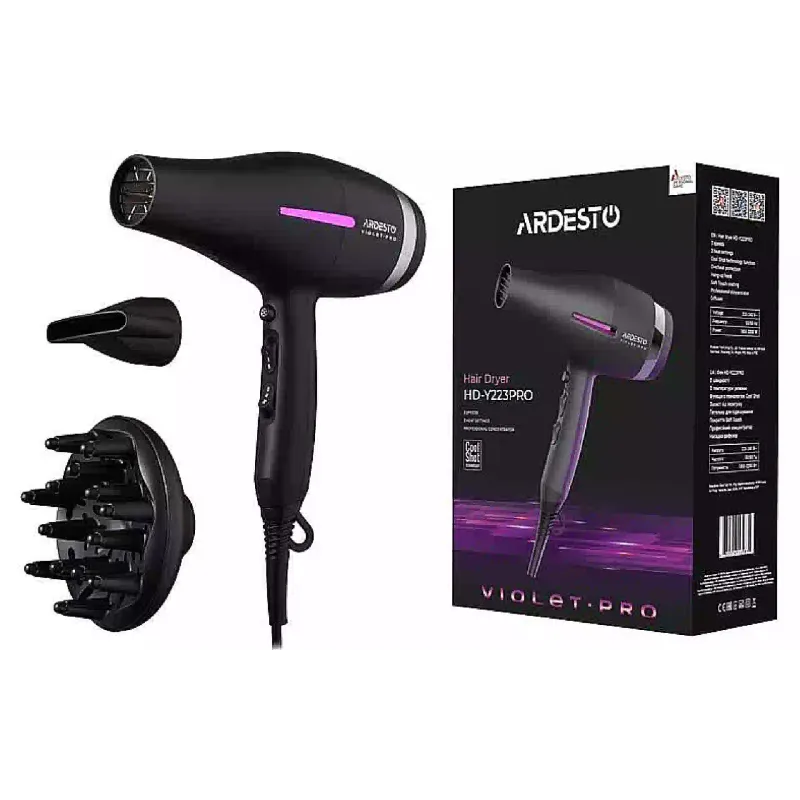 Sušilnik za lase Ardesto, Black (HD-Y223PRO)