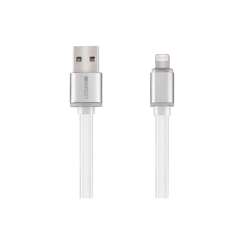 Kabel za polnjenje in sinhronizacijo Logan USB - Lightning, White (EL118-010WH)