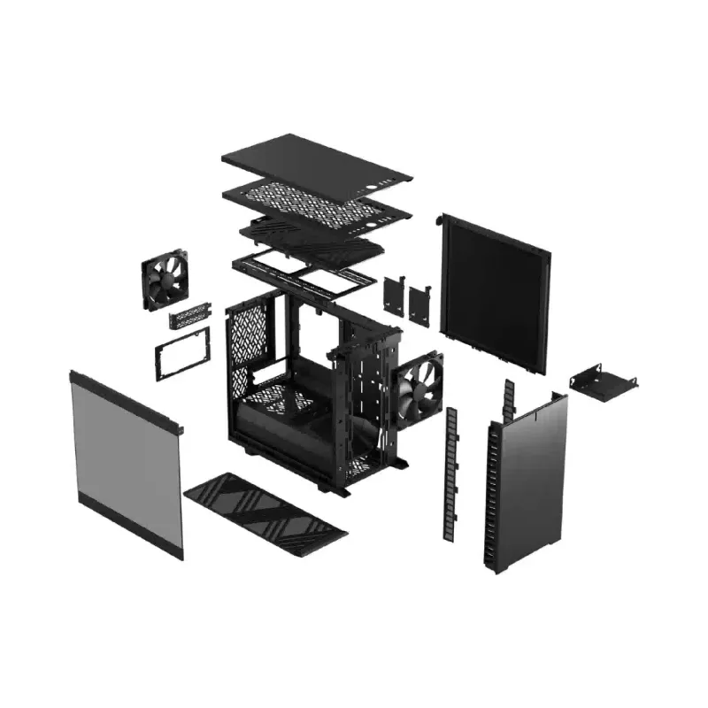 حالة الكمبيوتر Fractal Design, Black (FD-C-DEF7N-02)
