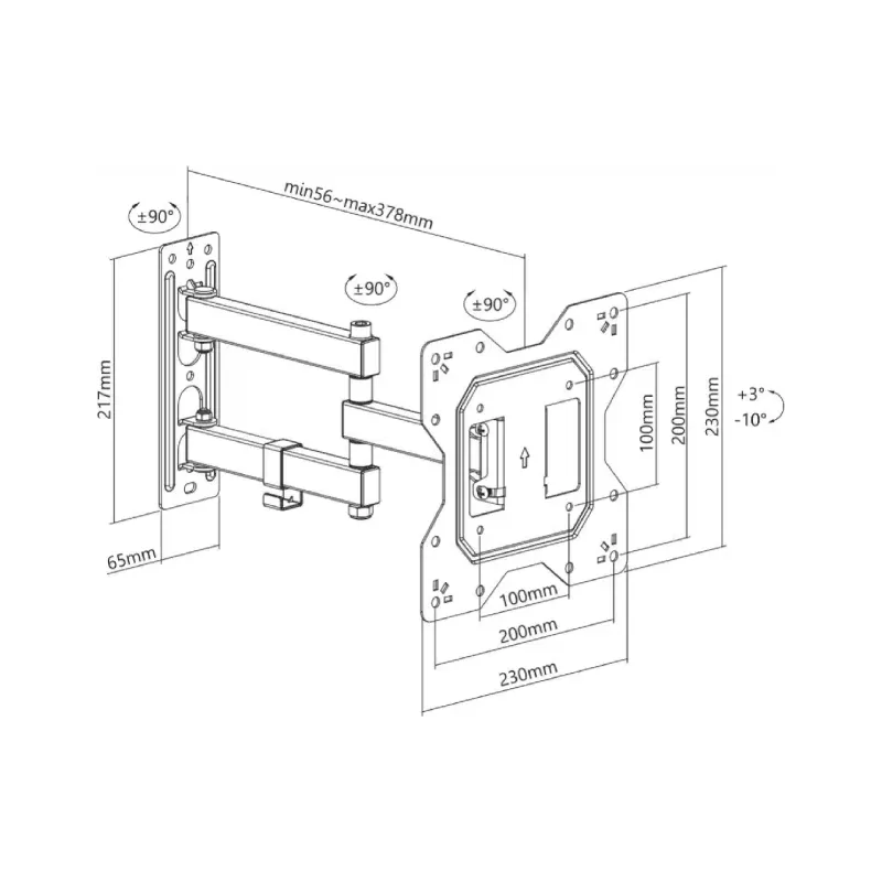 Fali tartó monitorhoz Itech (LCD523B)