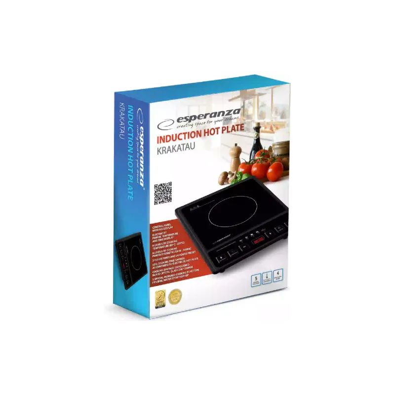 Електроплитка індукційна Esperanza (EKH011), Black