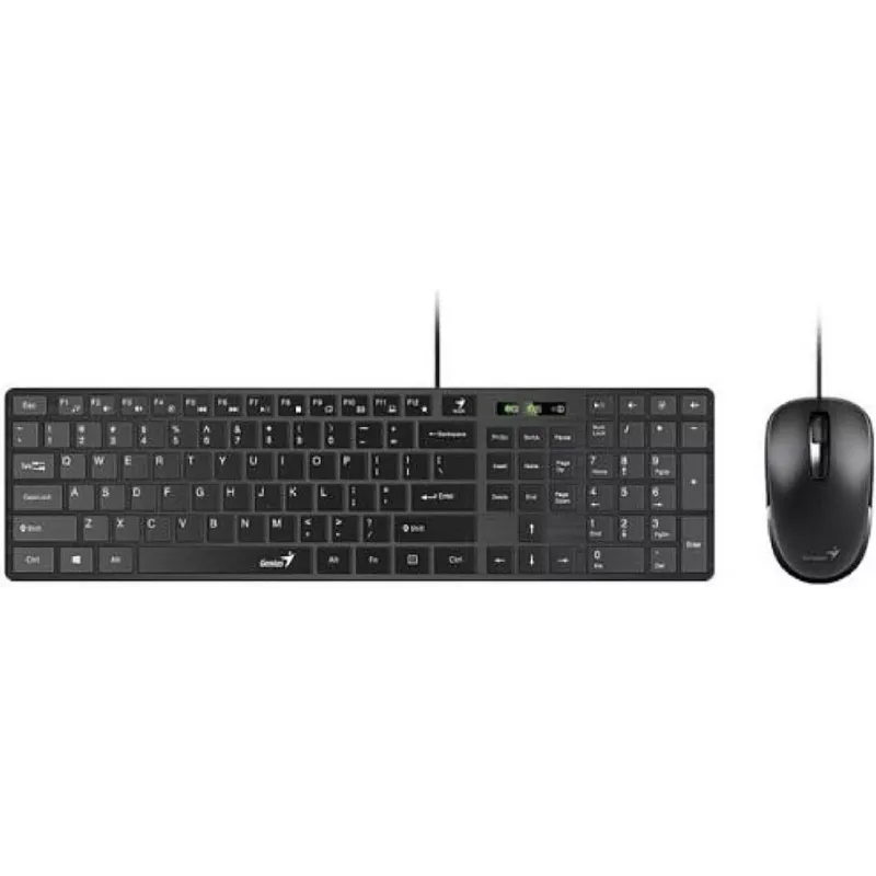 لوحة المفاتيح + الماوس Genius SlimStar C-126, Black (31330007407)