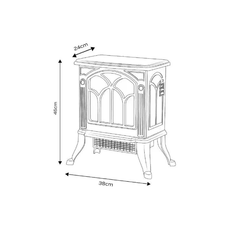 Lareira elétrica Neo Tools, Black (90-110)
