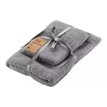 Frottír törölköző Ardesto Lotus, Gray (ART2357SG)