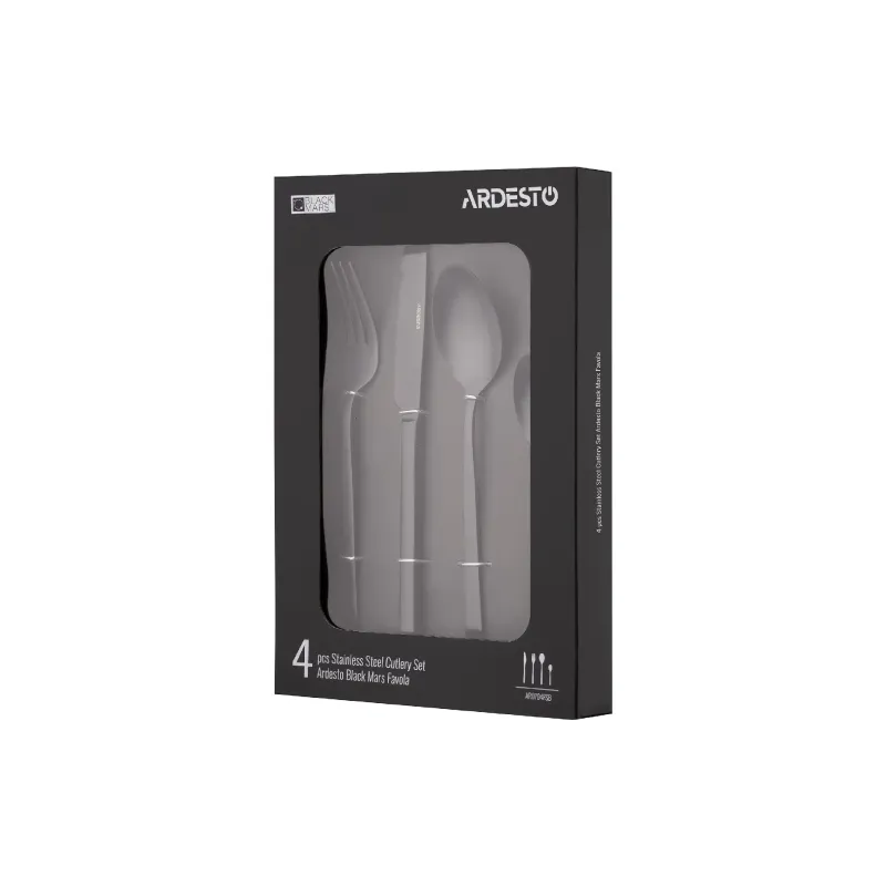 Комплект прибори за хранене Ardesto Black Mars Favola (AR0704FSB)