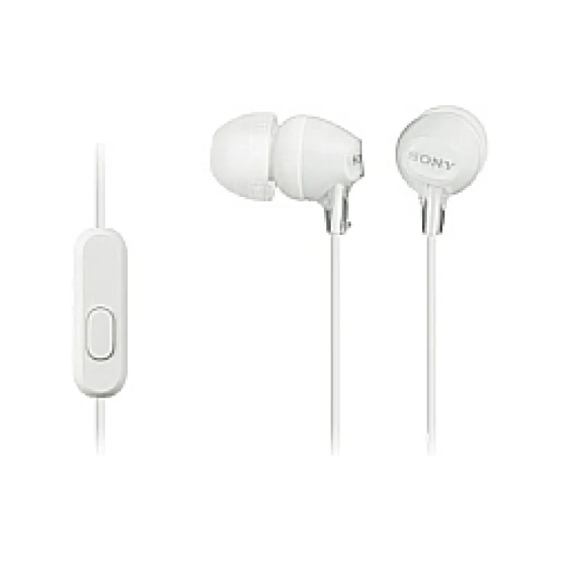 Слушалки Sony MDR-EX15AP, White (MDREX15APW.CE7)