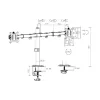 Кріплення для двох моніторів Brateck 17"-32"  (LDT66-C024)