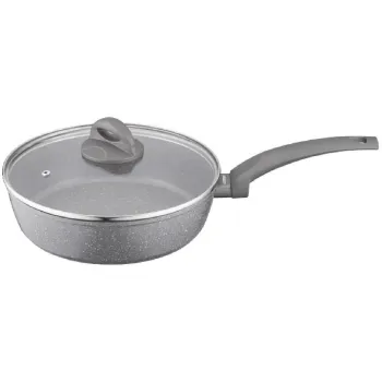 Deep frying pan with lid Ardesto Gemini Gourmet Apulia, Gray (AR2428GGL)
