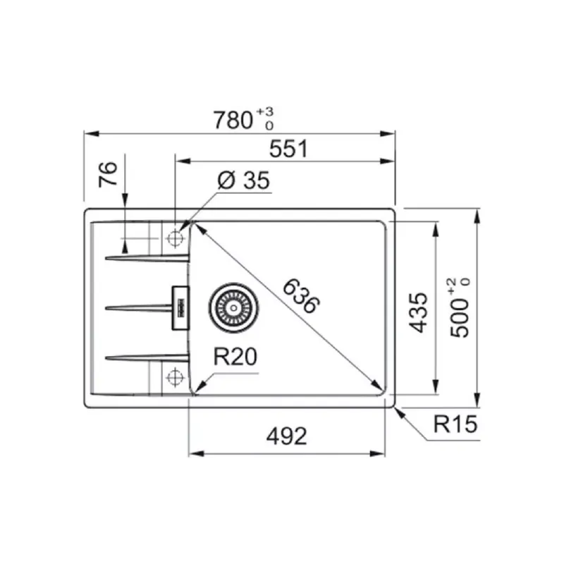 حوض المطبخ Franke (114.0701.819)