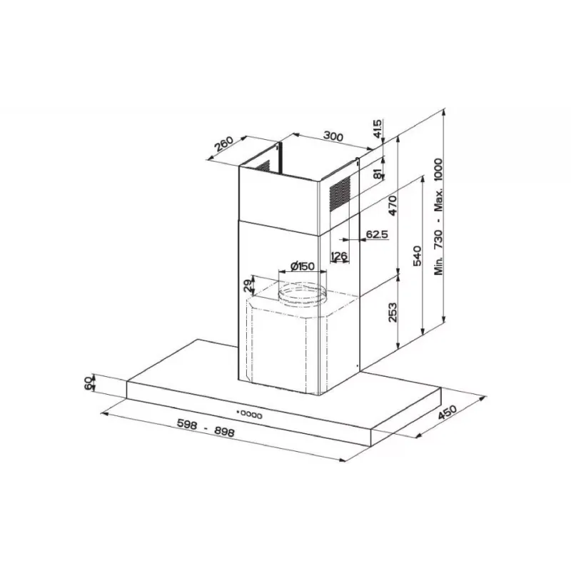 Вытяжка Faber A90, Black (325.0618.783)