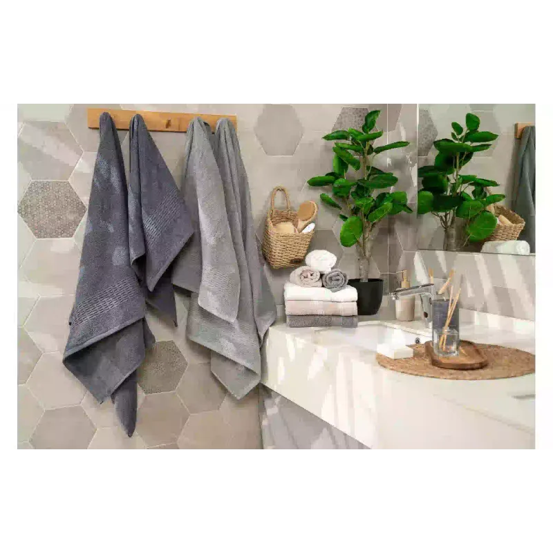 Frottír törölköző Ardesto Lotus, Gray (ART2357SG)