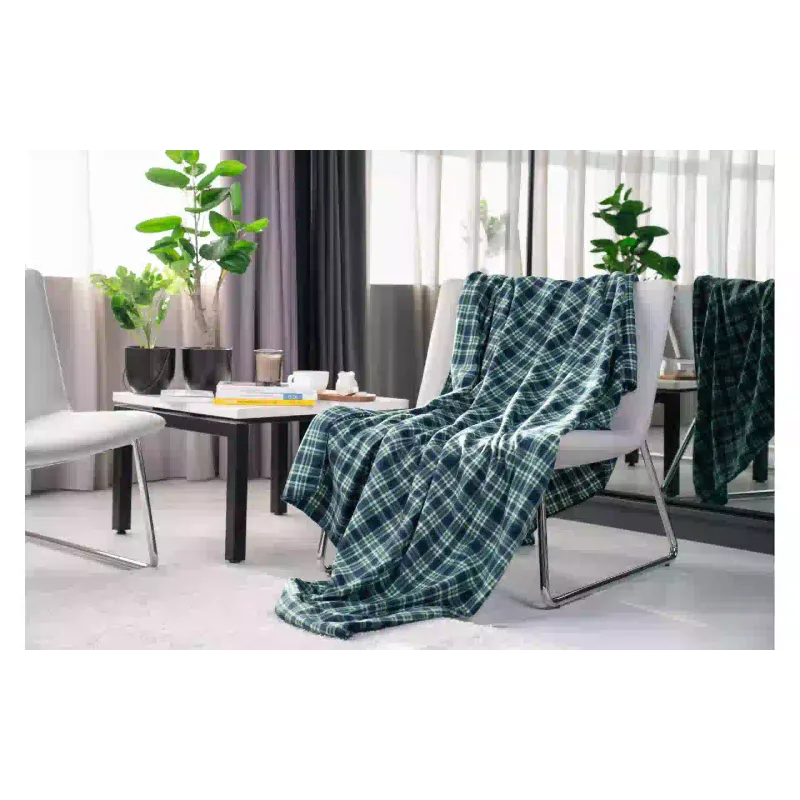 Плед Ardesto Fleece Клетка, Green (ART0702PB)