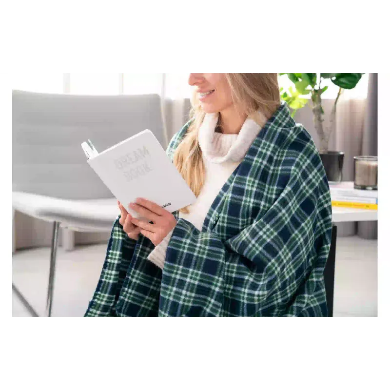 Плед Ardesto Fleece Клетка, Green (ART0702PB)